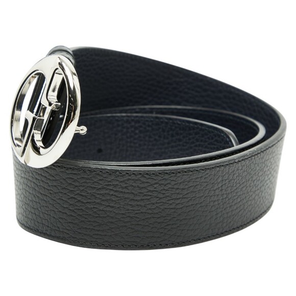 Gucci Belt 85 34 449715 Black Leather Men's GUCCI - Picture 2 of 9
